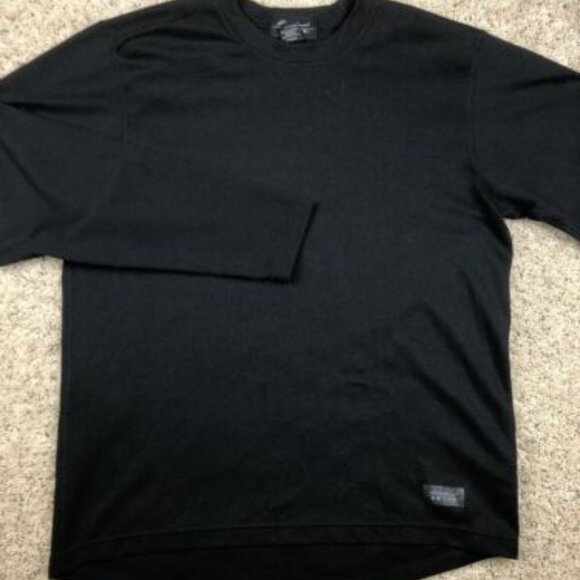 Eddie Bauer EBTEK Pullover Black Large Polyester Lightweight With Logo Sweater - Picture 1 of 6